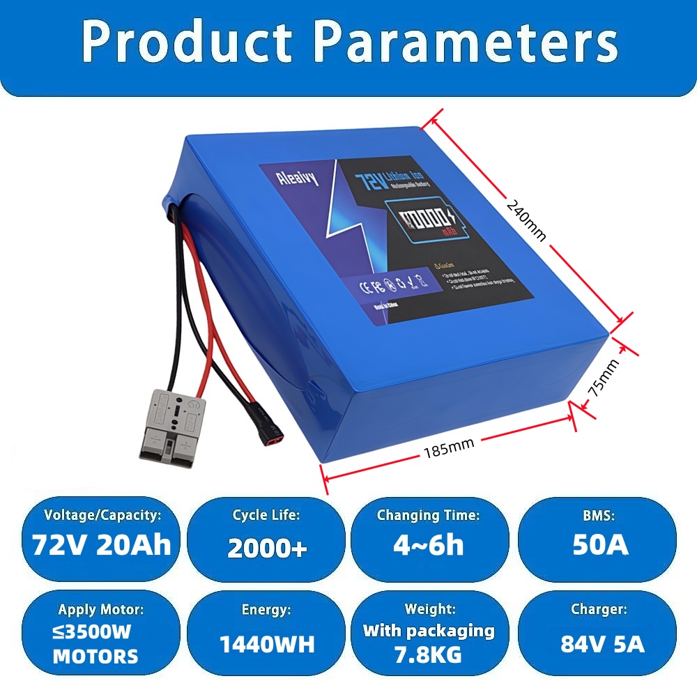 Batterie 72V 20S4P 20AH 20S6P  - 72V 30Ah Lifepo4 Battery Pack avis et prix